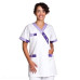 TIMBI Women's Tunic - Modern Bicolor Style - White & Purple V 3437
