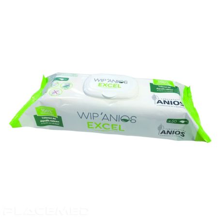 WIP'ANIOS Excel: 50 High-Efficiency Disinfectant Wipes