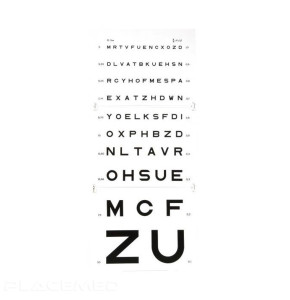 Monoyer Optometric Scale 5 meters - Precision and Reliability for Vision Tests