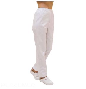 Pantalon Médical Patsy pour Femme Blanc, Élastiqué - Assorti aux Tuniques Diana