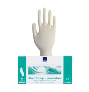 Non-Powdered Stretch Vinyl Exam Gloves - Box of 50