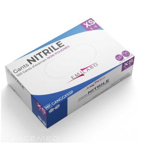 EMILABO Powder-Free Nitrile Exam Gloves - Box of 100