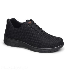 Chaussures pour personnel soignant - Modèle Noir sans couture à lacet - Tailles de 35 à 46
