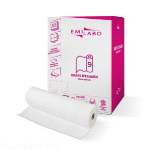 Emilabo White Embossed Exam Paper 2 Ply 50x35 cm - Pack of 9 Rolls