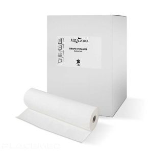 Emilabo Smooth White Exam Sheet - 2 Ply, 50x35cm, 300 Sheets - Pack of 6 Rolls