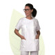 Women's Medical Tunic Iris Lyocell - Color White - Holtex - Size T.2 V 3228