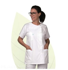 Tunique Médicale Femme Iris Lyocell - Coloris Blanc - Holtex - Tailles 00 à 06