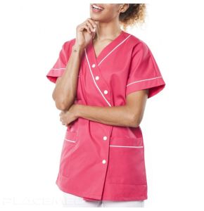 Tunique Femme TIMME Rose avec Liseré Blanc - Tailles 0 à 6