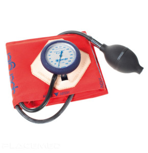 Red Spengler Vaquez-Laubry Classic Sphygmomanometer with Velcro for Professionals