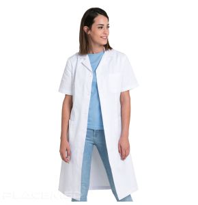 Classic Medical Coat for Women - ANDORRA Model - Short Sleeves
