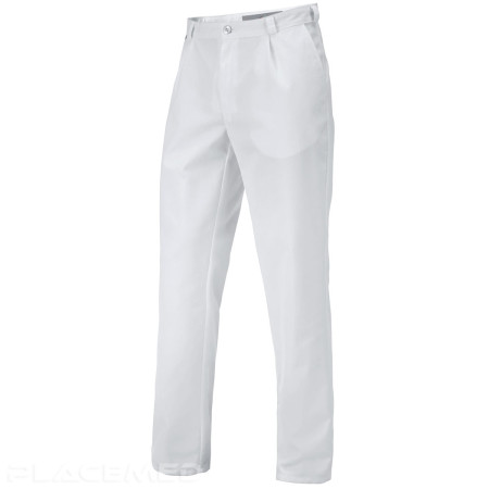 Pantalon hopital pour homme de marque BP - Coloris blanc - Confortable - 65% Polyester, 35% Coton