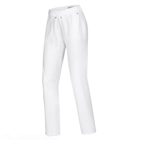 Pantalon médical stretch taille élastiquée avec cordon BP pour femmes