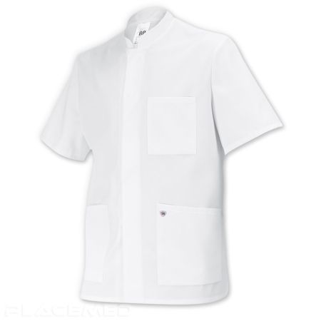 Veste Médicale Unisexe BP® avec Col Officier et Manches Courtes