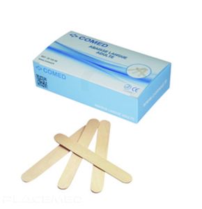 Adult wooden tongue depressor - Box of 100 - Medical Use