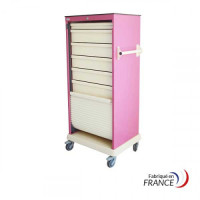 Mobile Curtain Cabinet with Right-Side Handle - 15 Slides