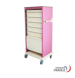 Mobile Curtain Cabinet with Right-Side Handle - 15 Slides