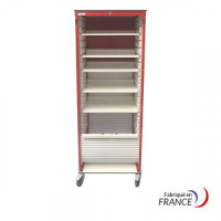 Mobile Medical Cabinet with Curtain and 18 Slides