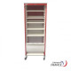 Mobile Medical Cabinet with Curtain and 18 Slides - Central Locking with Key V 5748