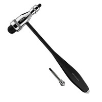 MDF Instruments - Tromner - Reflex Hammer, with Integrated Brush and Lightweight HPD Handle - Black (MDF555P-11)