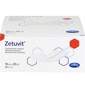 Zetuvit Pack of 30 Absorbent Non-Sterile Compresses 10 x 20 cm