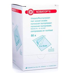 Noba Lot de 50 Compresses Stériles en Non-Tissé 5 x 5 cm