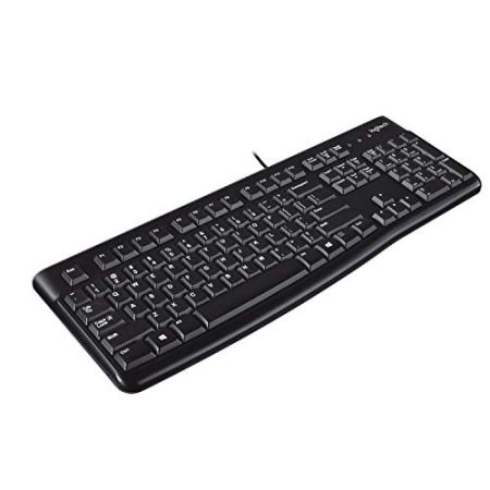 Logitech K120 Clavier filaire Business Windows, Plug-and-Play USB, Touches Silencieuses Ultra-Plates, Taille Standard, Etanche, Barre d’Espacemen...