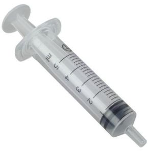 Pack of 2 Plastic Syringes, 5 ml with Sealed Casing