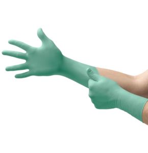 Ansell NeoTouch 25-201 Gants en Néoprène pour Agroalimentaire, Vert, Taille 7.5-8 (Boîte de 100 Gants)