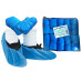 Lot de 1000 surchaussures jetables à usage unique en chlorure de polyéthylène de qualité Tiga-Med (Bleu)