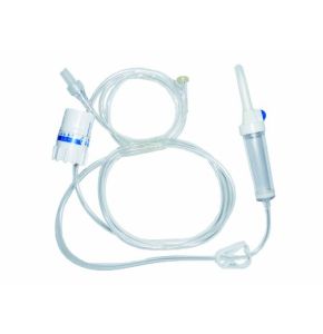 Tiga-Med Control Appareil de perfusion avec régulateur précis de débit et compte-gouttes Longueur tuyau 180 cm