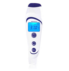 TECHNIMED – Thermomètre Visiofocus sans contact – Projette la température sur le front ou les objets – Hygiénique – Silencieux – Multi...