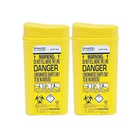 Sharpsafe Pack of 2 Disposable Containers for Sharp, Cutting, and Puncturing Waste 0.2 L