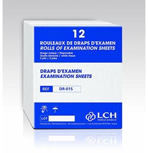 LCH – Durable Examination Sheets – Optimal Absorption – Pre-Cut Every 38 Cm – Width 50 Cm – Delivered in Rolls of 12