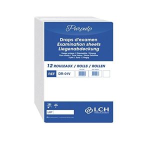 LCH – Draps d’Examen – Résistants – Absorption Optimale – Pré-Découpés tous les 35 cm – Largeur 50 cm – Livraison par Rouleaux de 12