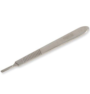 Gima - Stainless Steel Handle for Gauge or Scalpel, No. 3, for Blades 10 to 15.