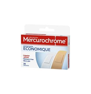 Pansements Économiques Mercurochrome - x20 Résistants à l'Eau
