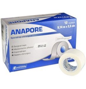 Sparadrap Microporeux Sans Dévidoir 9,14 m x 2,5 cm - Lot de 12