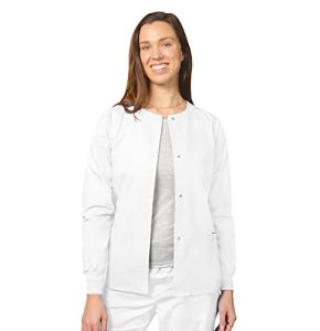 Adar Universal Veste Infirmière - Blouse Chaude à Col Rond - 602 - White - M