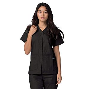 Adar Universal Blouse Femme - Tunique avec Boutons Pressions - 604 - Black - L