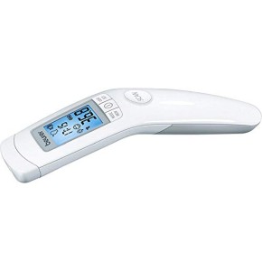 Beurer FT 90 Thermomètre clinique, thermomètre clinique infrarouge numérique sans contact pour une mesure facile sur le front pour les adultes et les enfants, avec pile