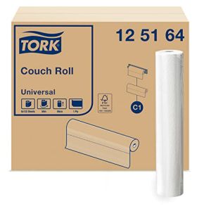 Tork 125164 Universal Examination Sheet - White - 1 Ply - Compatible with C1 System - 38 x 59 cm - 8 x 50.16 m