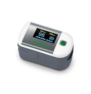 medisana PM 100, oxymètre de pouls, mesure de la saturation en oxygène du sang, oxymètre de pouls au doigt avec affichage OLED et commande à un...