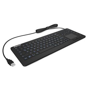 KeySonic Clavier Industriel, USB Filaire avec Pavé Tactile, Étanche, Anti-Poussière (IP68), en Silicone, KSK-6231 INEL (CH)