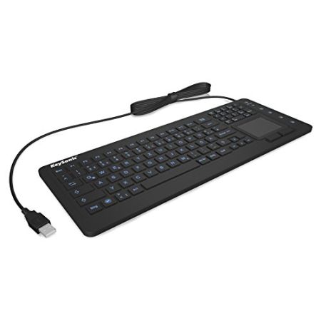 KeySonic Clavier industriel, USB filaire avec pavé tactile, étanche, anti-poussière (IP68), en silicone, KSK-6231 INEL (CH)