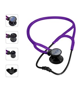 MDF Instruments ProCardial ERA Stethoscope - Cardiology - Dual Head - Violet and BlackOut (MDF797XB08)