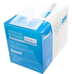 Seringues jetables médicales de marque Romed emballées individuellement, stérile - 10 ml