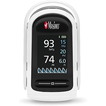 Masimo MightySat - Oxymètre de pouls, mesure et enregistre les données physiologiques, la saturation en oxygène, la fréquence du pouls et les v...