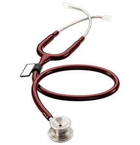 MDF Instruments MD One Pediatric Stethoscope: Dual Stainless Steel Bell, Elegant Bordeaux (MDF777C-17)