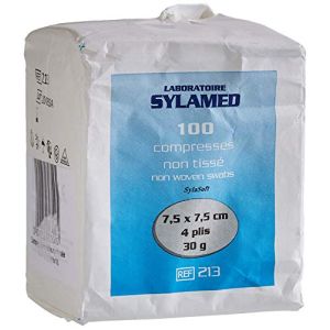 Sylamed 100 Compresses Non Stériles/Non Tissées 7,5 x 7,5 cm