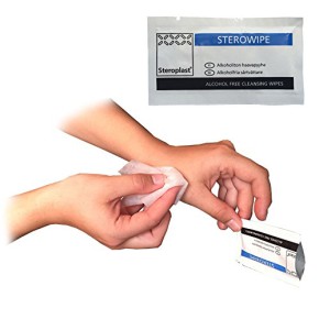 100 x Steroplast Sterile Alcohol-Free Cleansing Wipes Sterowipe Wound Swabs